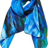 Blue Storm Silk Scarf