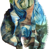 Magnolia Blue Wool Scarf