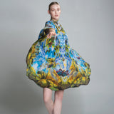 Paradise Me Green/Blue Silk Midi Kaftan