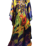 Cold Spring Night Silk Satin Maxi Kaftan