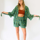 Mountains Long Sleeve Open Shirt With Belt