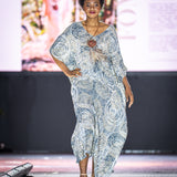 Native Grass Kaftan With Split V Collar