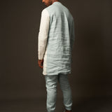 Asymmetrical Linen Sleeve Top