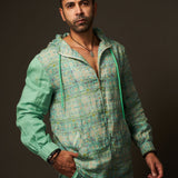 Hoodie Kurta Top with Zip