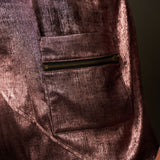 Hoodie Sherwani Top – Black with Pink Metallic Accents