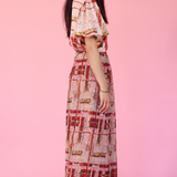 Gardens of Lhasa | Pleated Maxi Wrap Skirt