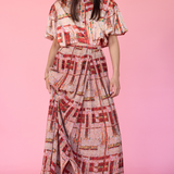 Gardens of Lhasa | Pleated Maxi Wrap Skirt