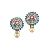 Blue "Sunflower" Earrings