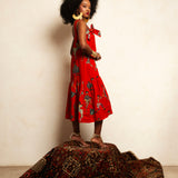 Afro Chintz | Lady Akilah | Sculptural Bow-Detail Midi Dress