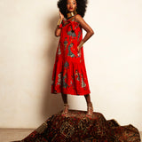 Afro Chintz | Lady Akilah | Sculptural Bow-Detail Midi Dress