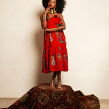Afro Chintz | Lady Akilah | Sculptural Bow-Detail Midi Dress